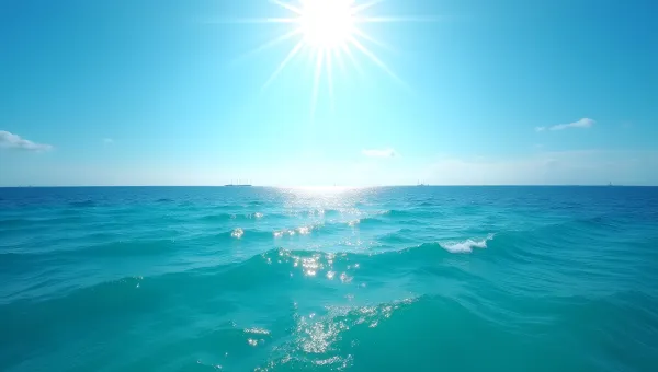 Clear Blue Ocean Water Under Bright Sunlight