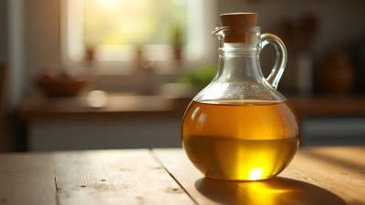 Clear Glass Jar With Golden Cooking Oil