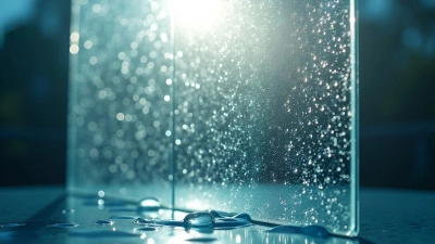 Clear Water Droplets On Glass Panel