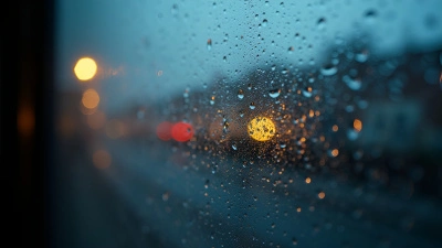 Clear Water Droplets On Glass Windowpane