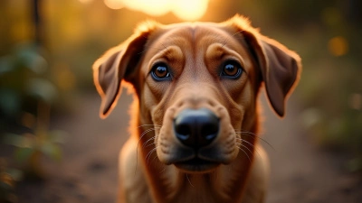 Close-Up Brown Dog Face With Sharp Eyes