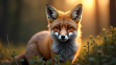 Close-Up Brown White Fox With Sharp Eyes
