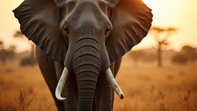 Close-Up Elephant Portrait With Textured Skin