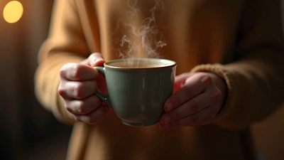 Close-Up Hands Holding Steaming Mug