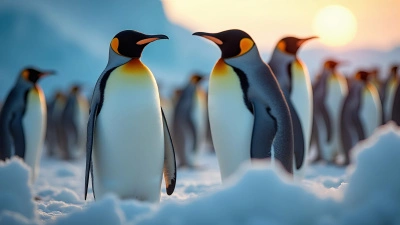 Close-Up Penguin Group With Sharp Foreground Detail