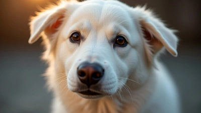Close-Up White Dog With Expressive Eyes