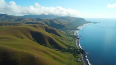 Coastal Landscape With Rolling Green Hills