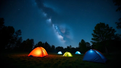 Colorful Camping Tents Under Starry Milky Way Night