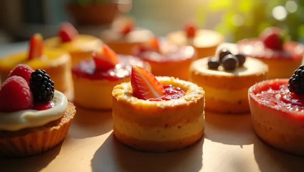 Colorful Desserts Assortment On Sunlit Table