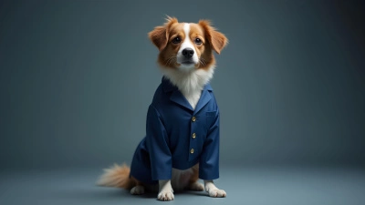 Confident Dog in Tailored Blue Suit