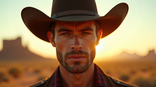 Confident Person Wearing Classic Cowboy Hat Outdoors