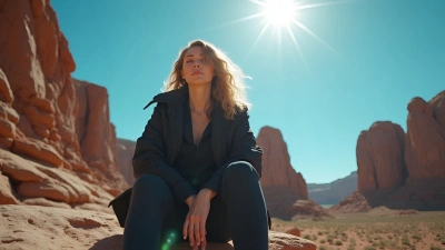 Confident Woman On Rugged Rock Formations Outdoors
