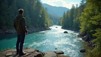 Contemplative Man by Flowing Blue River