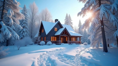 Cozy Brown House in Snowy Forest