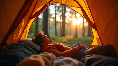 Cozy Camping Tent With Relaxed Person Resting