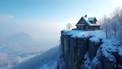 Cozy Snow-Covered House on Cliff