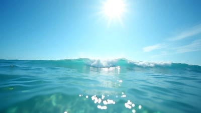 Crystal Clear Blue Ocean Waves Under Bright Sunlight