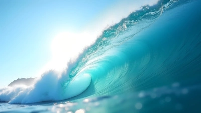 Crystal Clear Ocean Wave Curling Powerfully