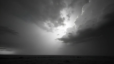 Dark Swirling Storm Clouds Over Open Sky