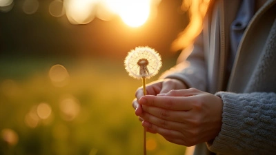 Delicate Dandelion Flower Held Gently