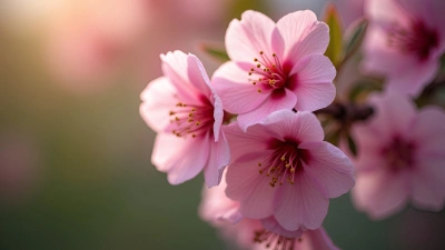 Delicate Pink Cherry Blossom Petals Close-Up