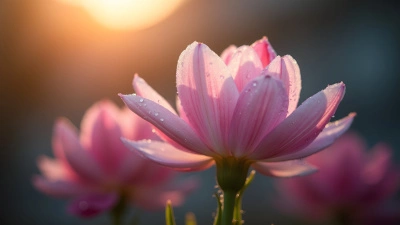 Delicate Pink White Flower Close-Up With Vibrant Colors