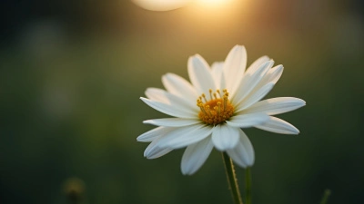 Delicate White Flower Close-Up With Tilt-Shift