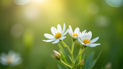 Delicate White Flowers Blooming Vibrantly
