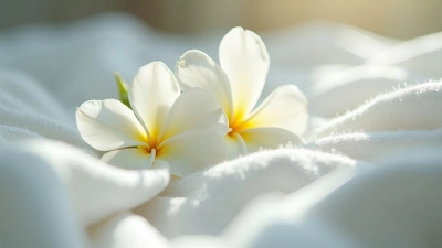 Delicate White Flowers On Textured Fabric