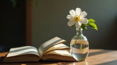 Delicate White-Petaled Flower In Glass Vase