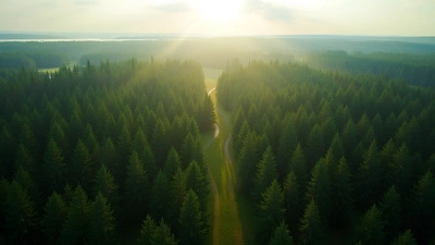Dense Green Forest Aerial View With Winding Paths