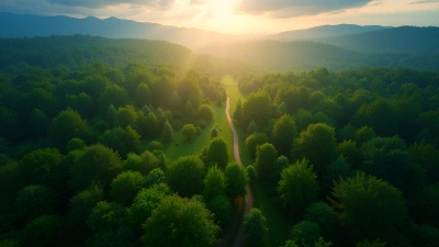 Dense Green Forest Canopy With Sunlight