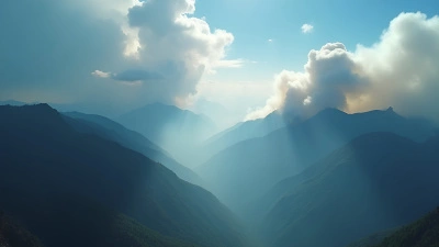 Dense Smoke Over Towering Mountain Peaks