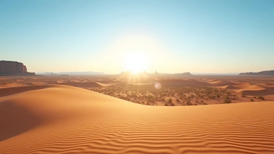 Desert Landscape With Rolling Sand Dunes