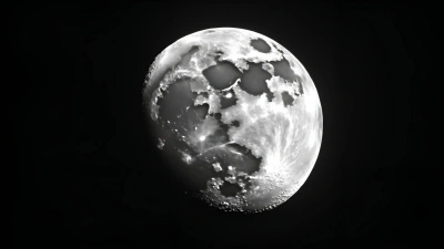 Detailed Full Moon Surface With Craters