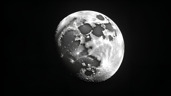 Detailed Full Moon Surface With Craters