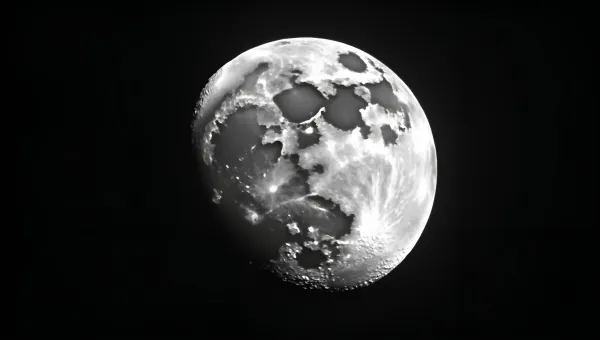 Detailed Full Moon Surface With Craters