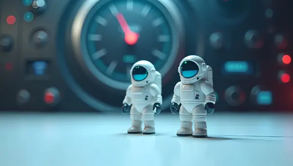 Detailed Spacesuit Figurines Close-Up On White Surface