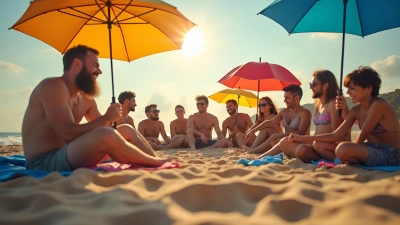 Diverse Group Enjoying Sunny Beach Day
