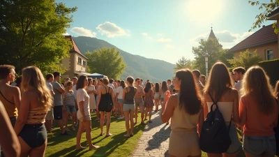 Diverse Group Socializing Outdoors in Daylight
