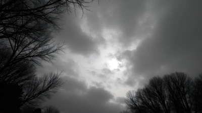 Dramatic Textured Clouds Over Moody Sky
