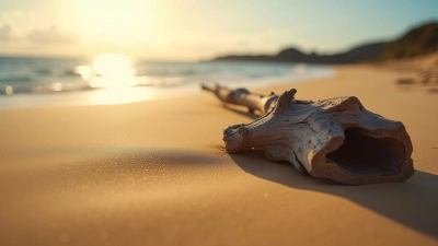 Driftwood on Golden Sand Beach