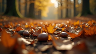 Dry Brown Autumn Leaves On Ground