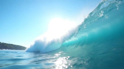 Dynamic Ocean Waves Crashing Under Sunlight