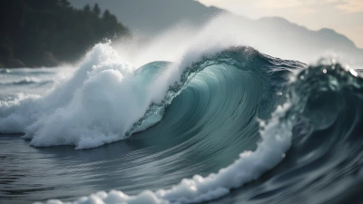 Dynamic Ocean Waves In Grayscale Texture