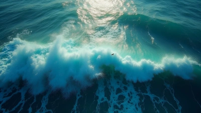 Dynamic Ocean Waves With White Foam