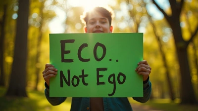 Eco Not Ego Sign Promoting Environmental Awareness Outdoors