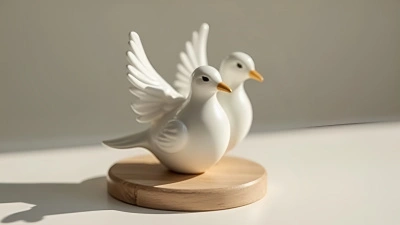 Elegant Ceramic Bird Figurine On Wooden Base