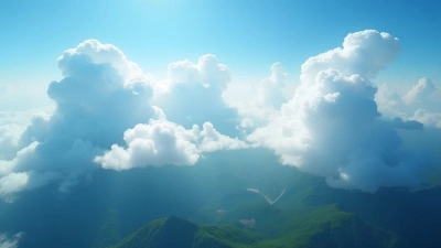 Fluffy White Nimbus Clouds Over Green Landscape