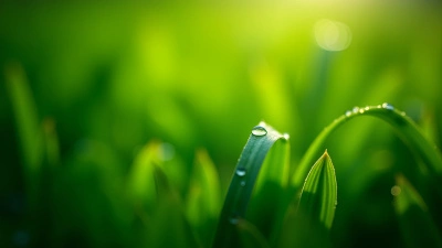 Fresh Green Leaves With Water Droplets